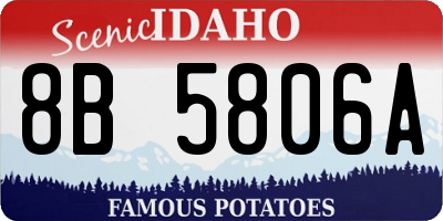 ID license plate 8B5806A