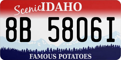 ID license plate 8B5806I