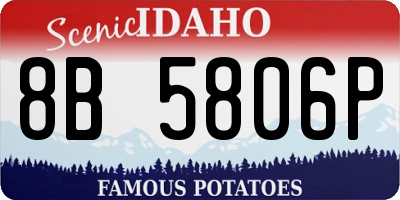 ID license plate 8B5806P