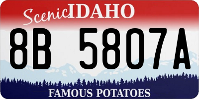 ID license plate 8B5807A