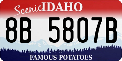 ID license plate 8B5807B