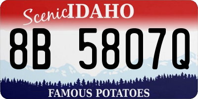 ID license plate 8B5807Q