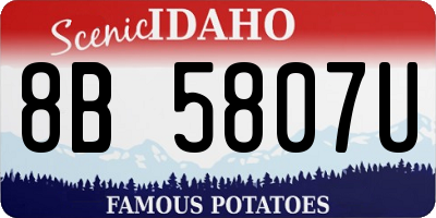 ID license plate 8B5807U