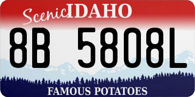 ID license plate 8B5808L