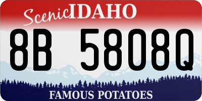ID license plate 8B5808Q