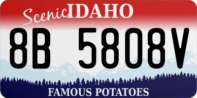 ID license plate 8B5808V
