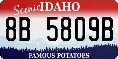 ID license plate 8B5809B