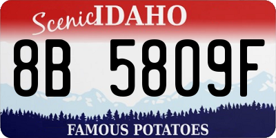 ID license plate 8B5809F