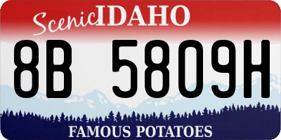 ID license plate 8B5809H