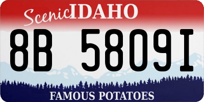 ID license plate 8B5809I