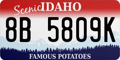 ID license plate 8B5809K