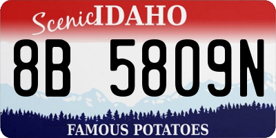 ID license plate 8B5809N
