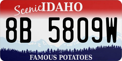 ID license plate 8B5809W