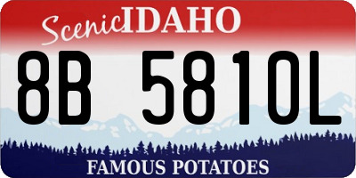 ID license plate 8B5810L