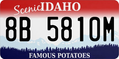 ID license plate 8B5810M