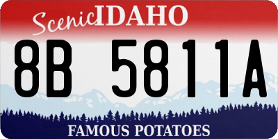 ID license plate 8B5811A