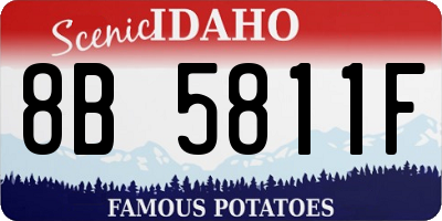 ID license plate 8B5811F
