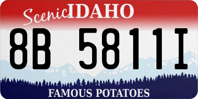 ID license plate 8B5811I