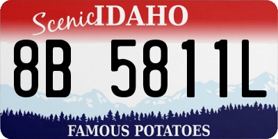 ID license plate 8B5811L