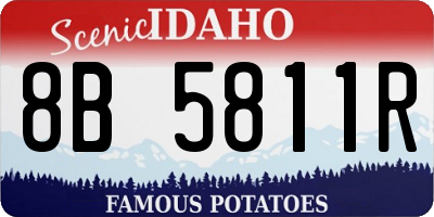 ID license plate 8B5811R