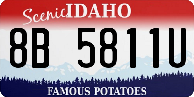 ID license plate 8B5811U