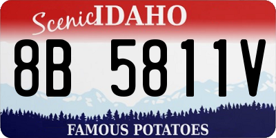 ID license plate 8B5811V