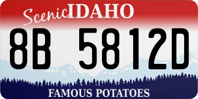 ID license plate 8B5812D