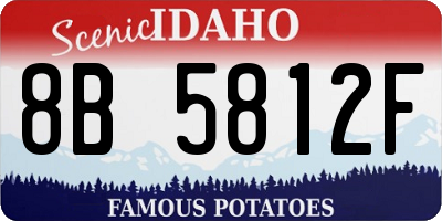 ID license plate 8B5812F