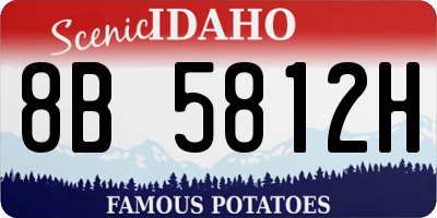 ID license plate 8B5812H
