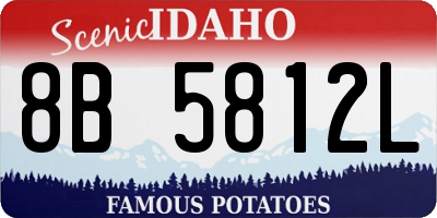 ID license plate 8B5812L