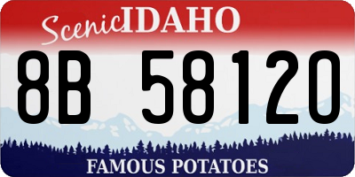 ID license plate 8B5812O