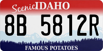 ID license plate 8B5812R