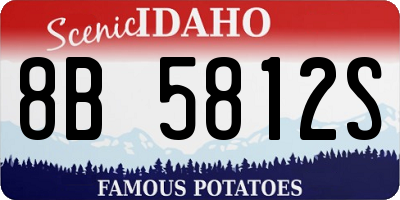 ID license plate 8B5812S