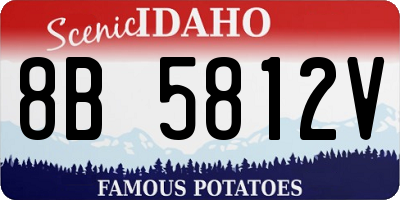 ID license plate 8B5812V
