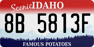 ID license plate 8B5813F