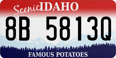 ID license plate 8B5813Q