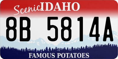 ID license plate 8B5814A