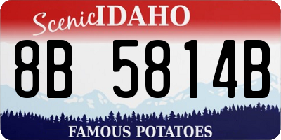 ID license plate 8B5814B
