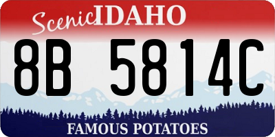 ID license plate 8B5814C