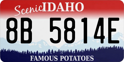 ID license plate 8B5814E