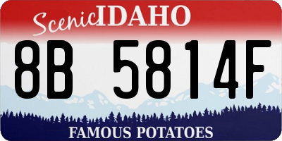 ID license plate 8B5814F