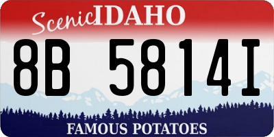 ID license plate 8B5814I