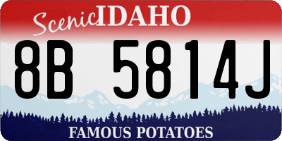 ID license plate 8B5814J