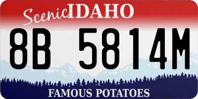 ID license plate 8B5814M