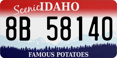 ID license plate 8B5814O