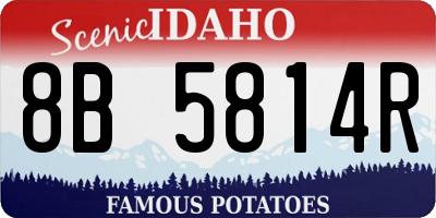 ID license plate 8B5814R