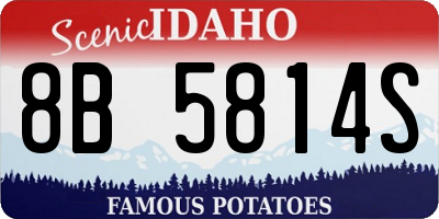 ID license plate 8B5814S