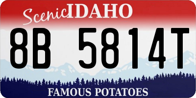 ID license plate 8B5814T