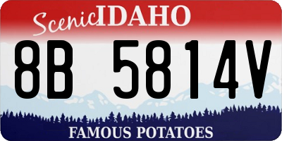 ID license plate 8B5814V