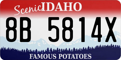 ID license plate 8B5814X